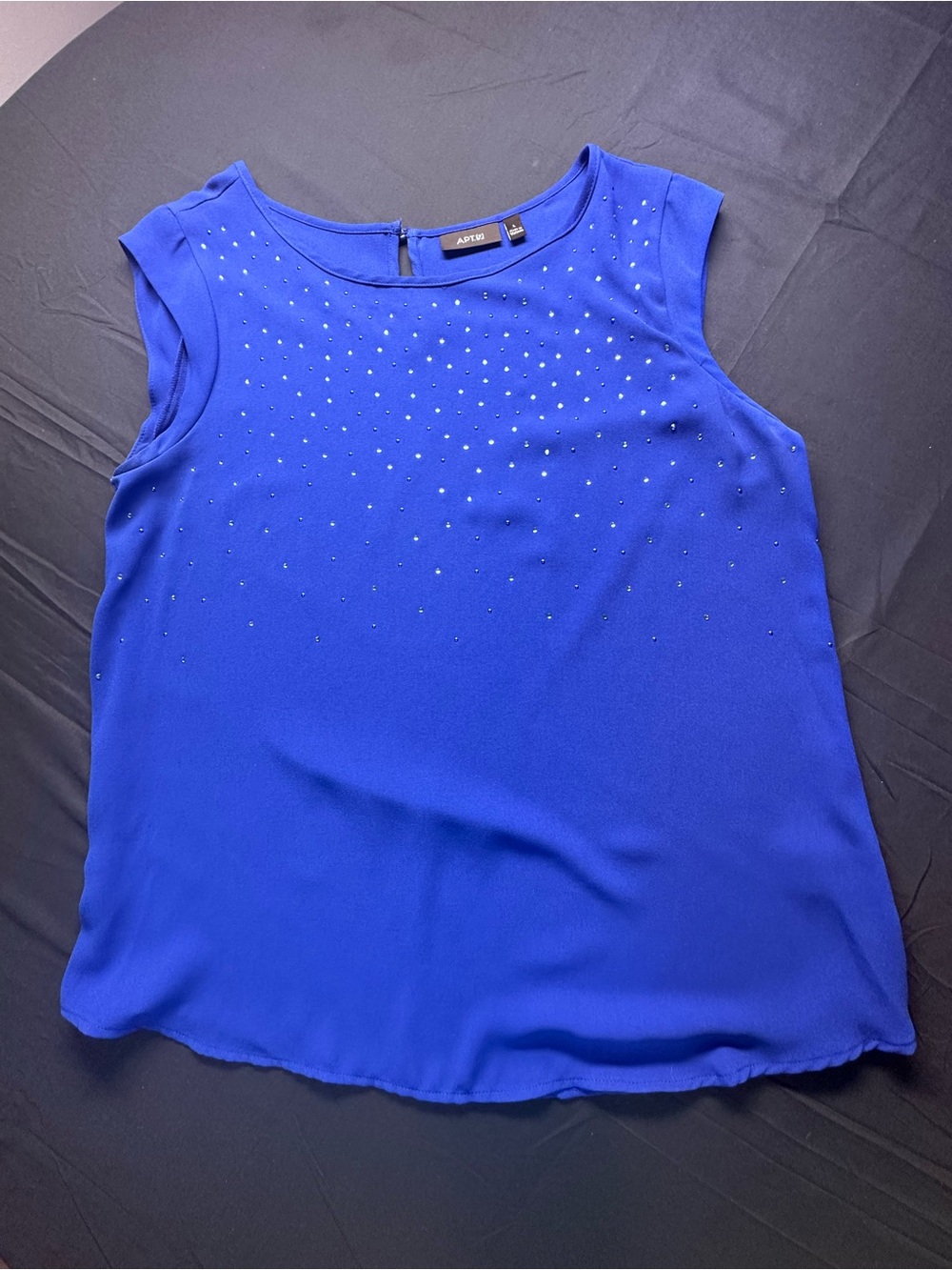 Apt. 9 Royal Blue Sleeveless Studded Shell Top